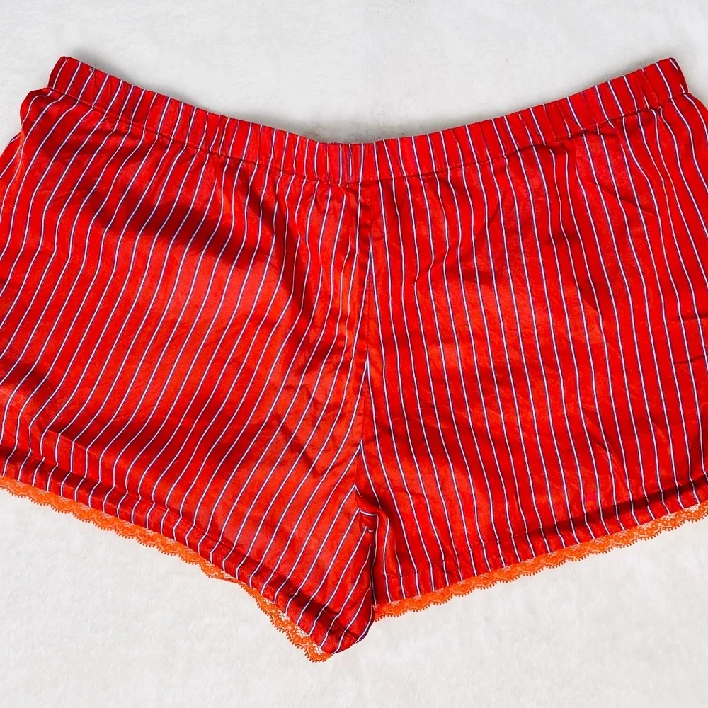 VICTORIA'S SECRET Red Striped Pajama Shorts